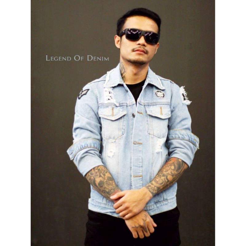 Jaket 2025 jeans ripped
