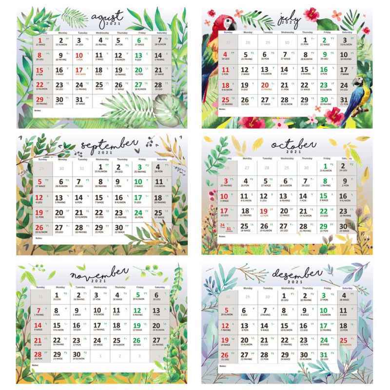 Jual Kalender Custom Tropical Theme Terbaru Juni 2021 Blibli