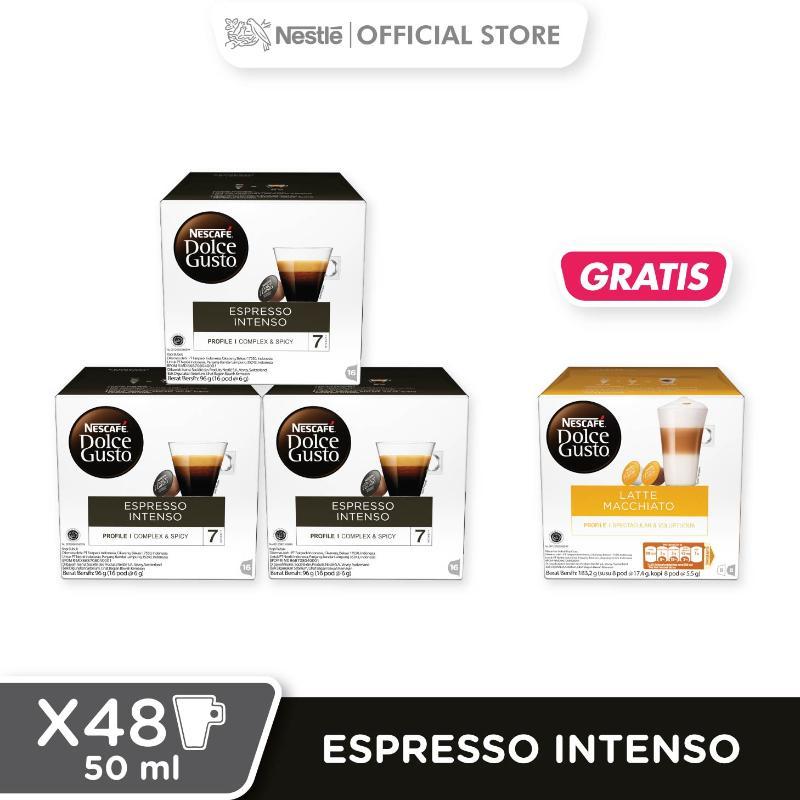 Jual Nescafe Dolce Gusto Capsule 3 Box Espresso Intenso [1 Carton] + Free 1  Box Latte Macchiato di Seller Blibli.com - Kota Jakarta Barat, DKI Jakarta  | Blibli