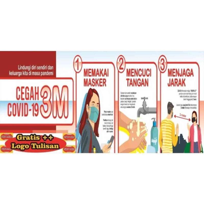 Jual Banner Spanduk 3m Cegah Covid 19 2x1 Design Sukaku Murah Mei 2021 Blibli