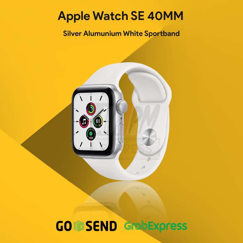 Jual Apple Watch SE Silver Aluminum Case 40mm with White Sport Band [GPS] -  White di Seller AMPM Official Store - Kota Jakarta Pusat, DKI Jakarta |  Blibli