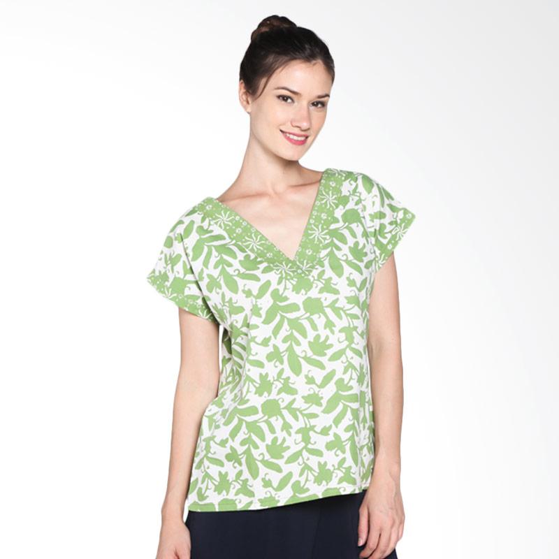 Blossom Floral Advantage Batik Blouse - Green