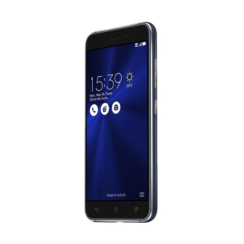 Asus ZenFone 3 ZE520KL Smartphone - Sapphire Black [32GB/ 3GB] FREE T.GLASS + POWERBANK + MMC 16GB