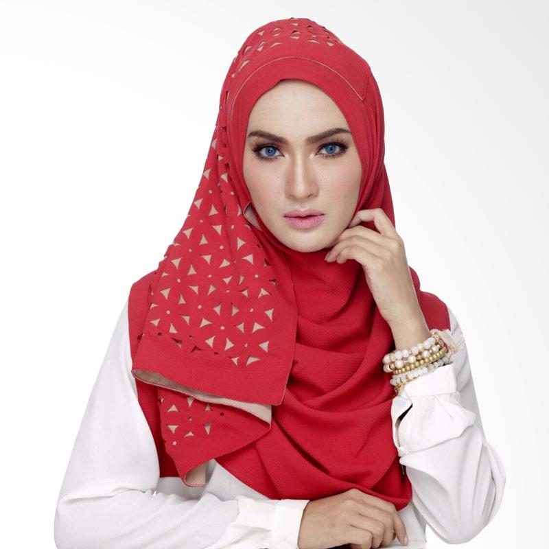 HQo Hijab Kerudung Pashmina Instan Laura - Merah Cabe