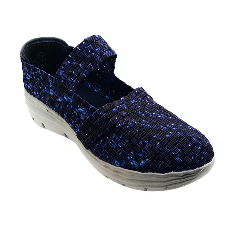 Lulia VS66 Rajut Sepatu Wanita - Blue Printing