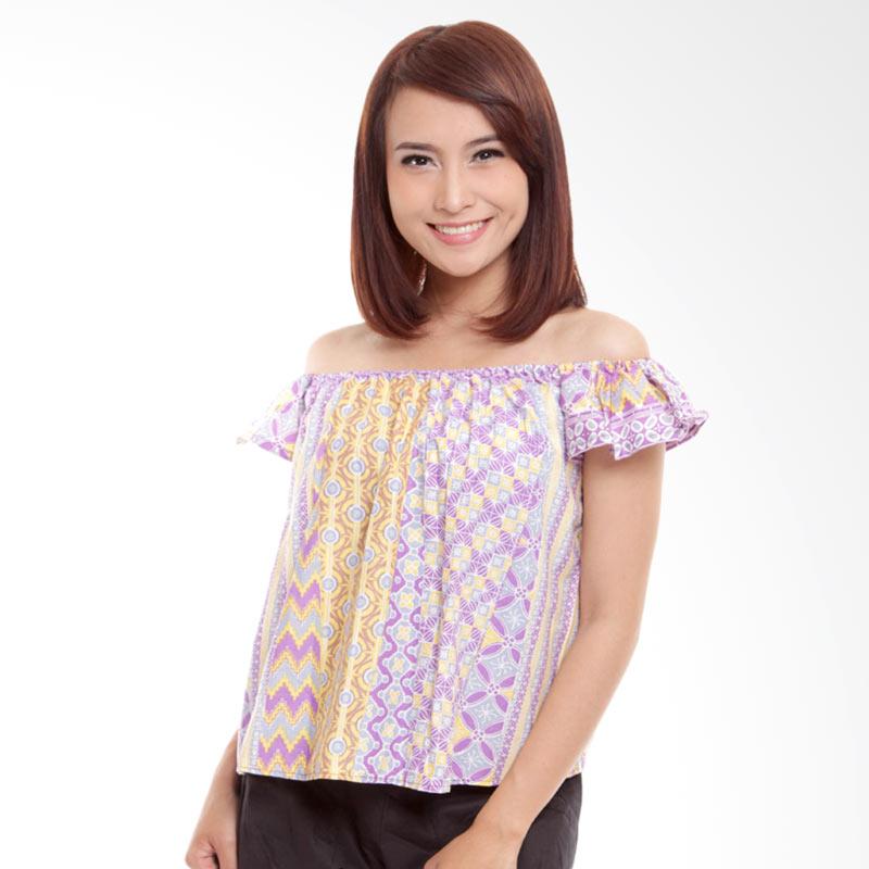 Batik Aksen Sabrna Baju Batik Wanita - Purple