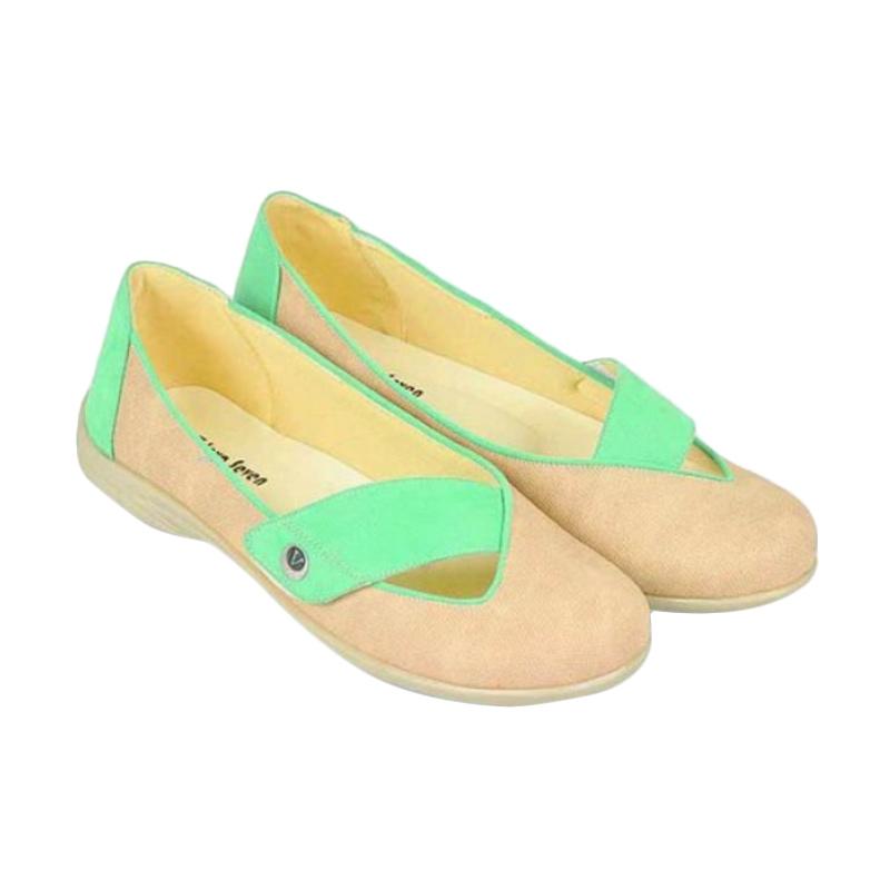 Java Seven 754 Flat Shoes Sepatu Wanita - Krem