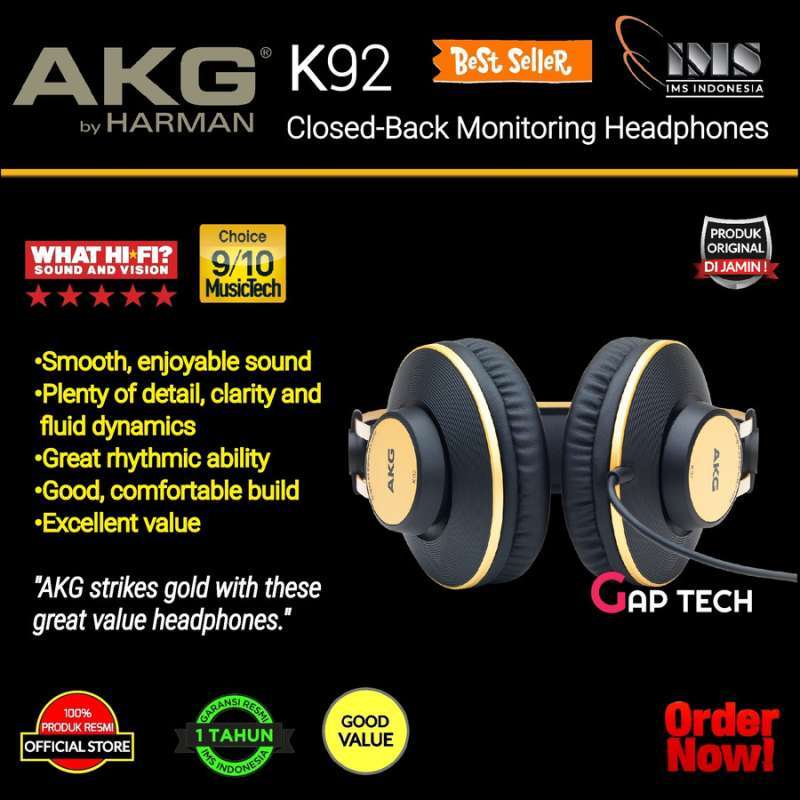 Promo AKG K Series K52 / K72 / K92 Closed-Back Monitoring Headphones  Original Garansi Resmi PT IMS 1 Tahun - AKG K92 di Seller Gap Tech Official  Store - Kota Jakarta Pusat, DKI Jakarta | Blibli