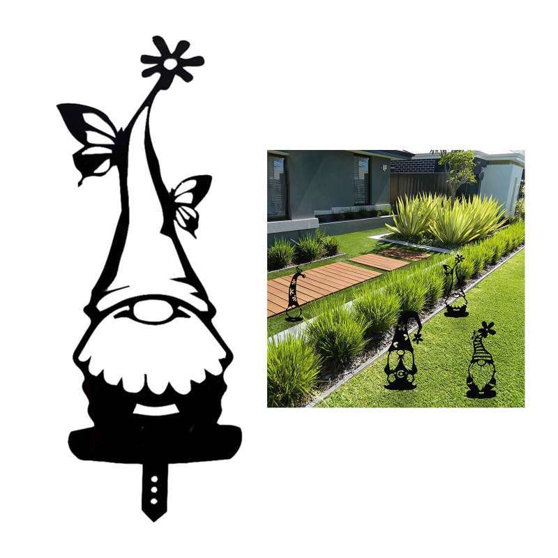 Bull Frog Metal Garden Yard Flower Bed Lawn Art Stake 