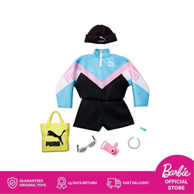 Jual Barbie Fashion Puma Set Suit and Hat Mainan Aksesoris