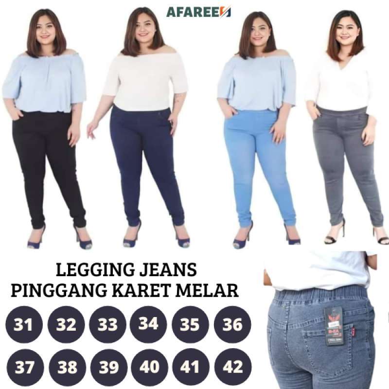 Jual Celana Jeans Wanita Pinggang Karet 
