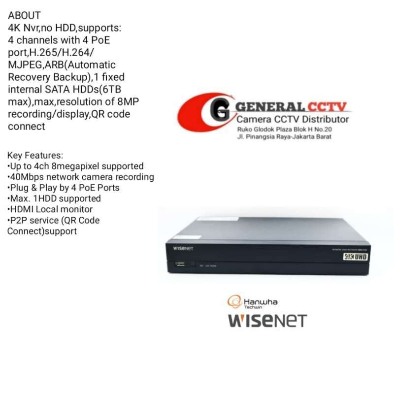 Wisenet 4 channel nvr discount