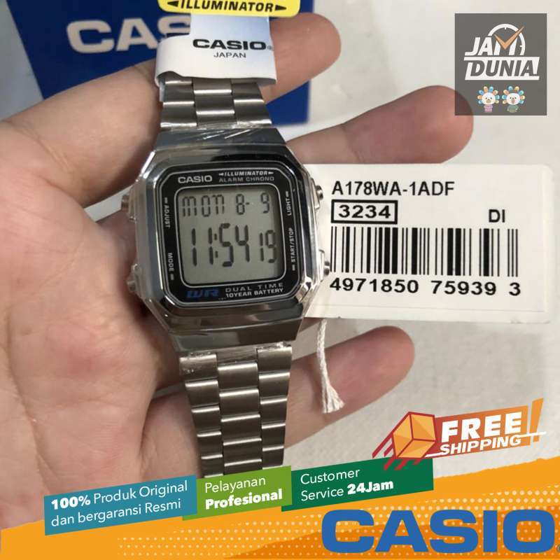 Promo Casio Original Casio A178wa-1a Jam Tangan Pria Jam Pria