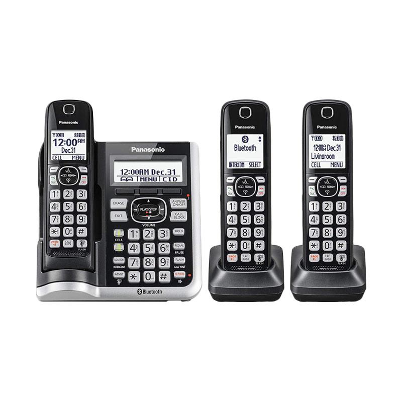 Jual Panasonic Kx Tgf573s Link2cell Bluetooth Cordless Phone With Voice Assist And Answering Machine 3 Handsets Online September 2020 Blibli Com
