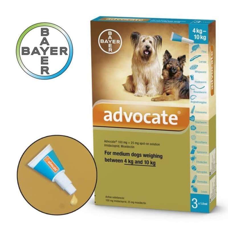 Jual Advocate Dog M Medium Obat Kutu Anjing Sedang Tetes 4 10KG