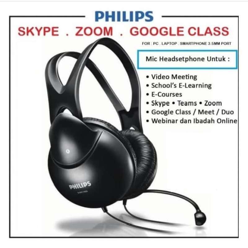 MIC HEADSET PHILIPS SHM1900 HEADPHONE 