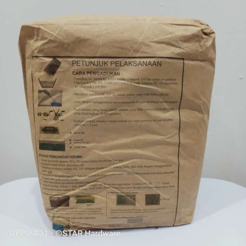 Jual Dijual Lemkra Fk 103 Sak 5 Kg Semen Instan Flexible Waterproofing Berkualitas Di Seller Vertijo Indonesia Blibli