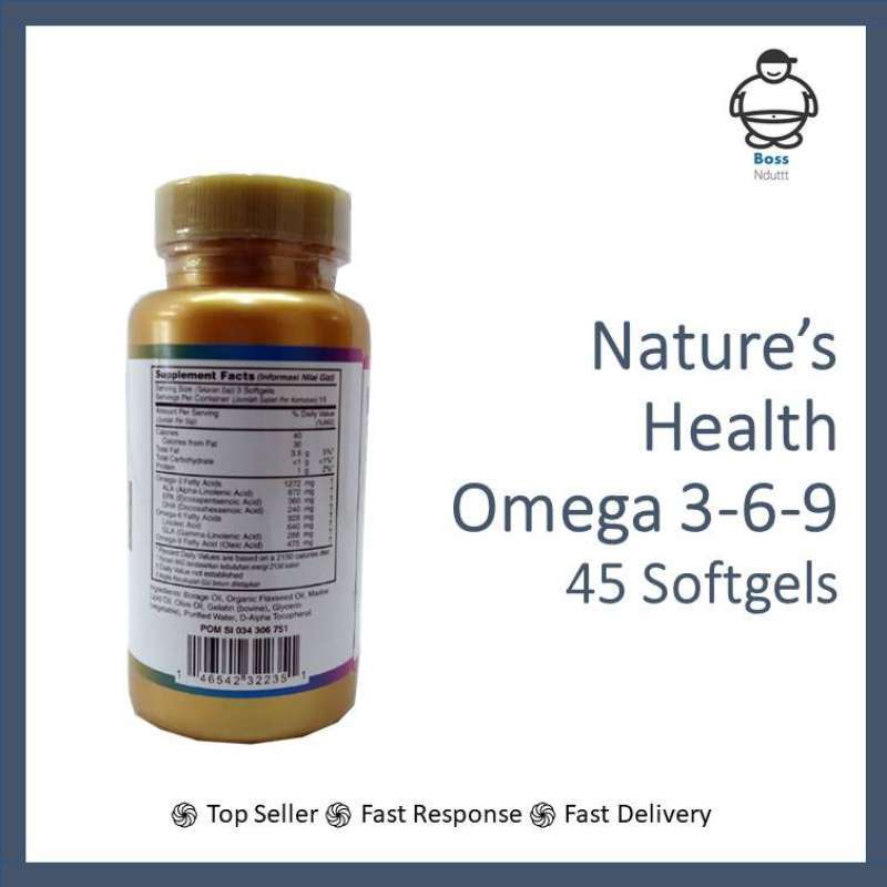 Jual PROMO Nature's Health Omega 3-6-9 45softgels ORIGINAL di Seller Boss  Nduttt - Kab. Tangerang, Banten | Blibli