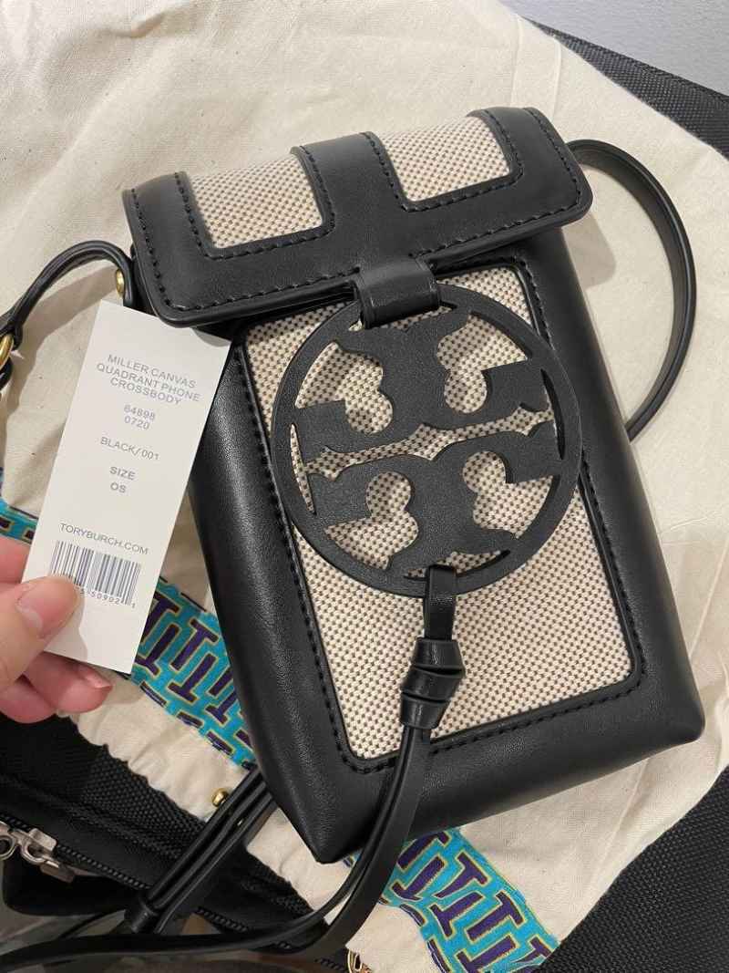 tory burch miller canvas quadrant phone crossbody