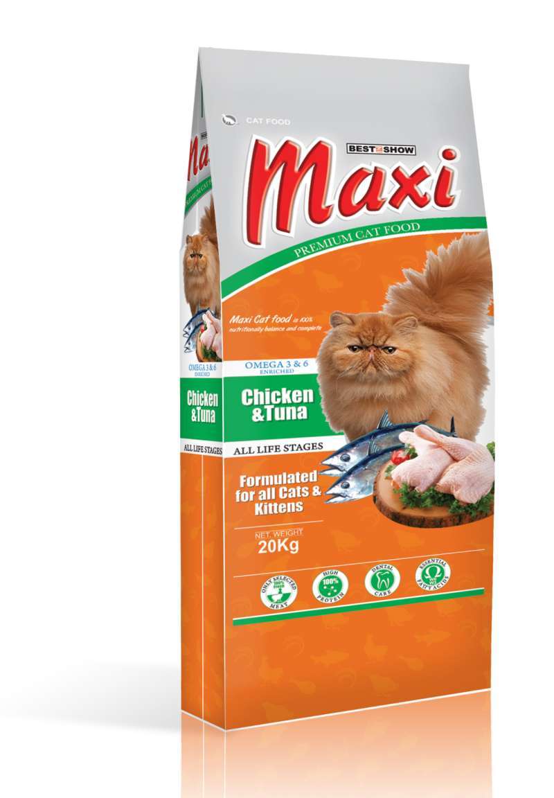 Promo Best In Show Maxi Cat Chicken Tuna 20kg Diskon 10% Di