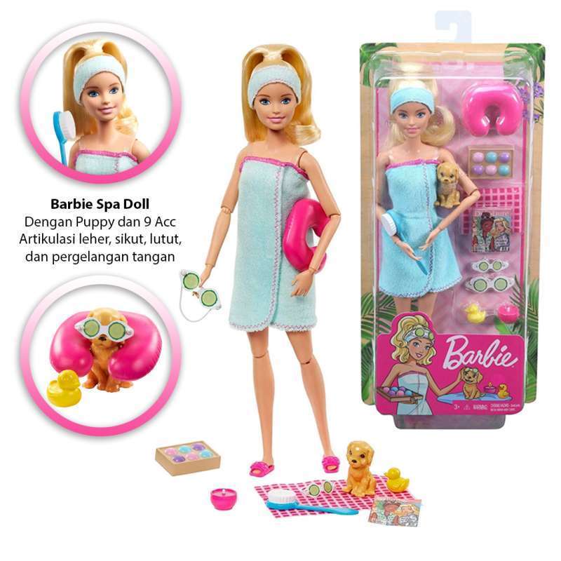 Promo Barbie Wellness Spa Doll Blonde Original GKH73 Diskon 15 di