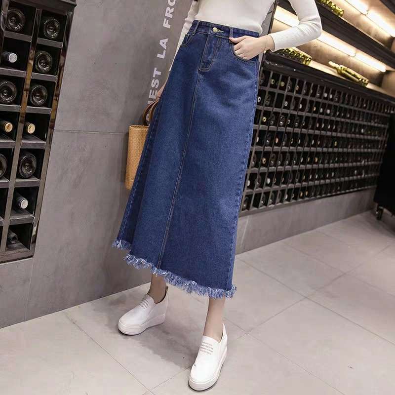 long skirt denim