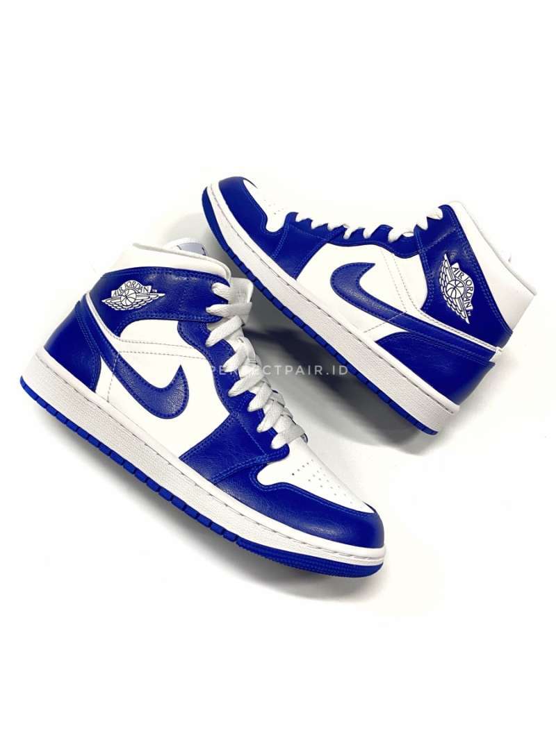 Jual Air Jordan 1 Mid Kentucky Blue 100% Original BNIB - 8.5 Blue/White di  Seller PERFECTPAIR.ID - Kota Jakarta Barat, DKI Jakarta | Blibli
