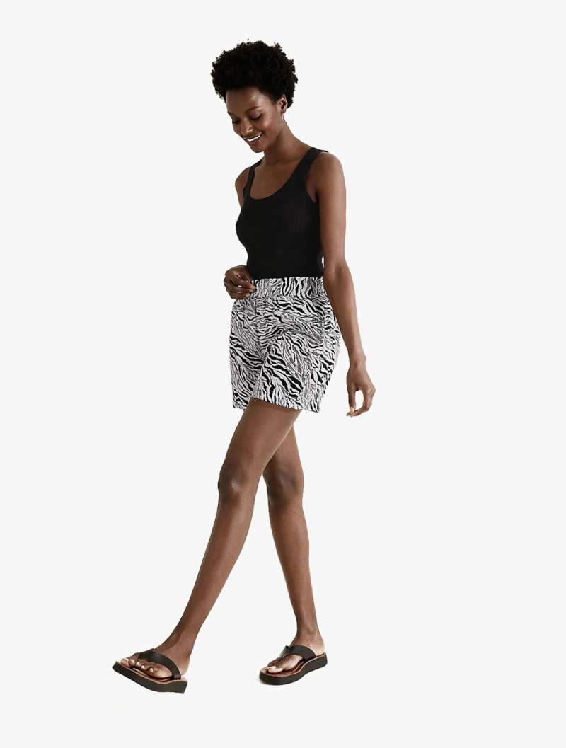 Printed High Waisted Shorts 