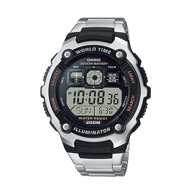 casio digital watch silver