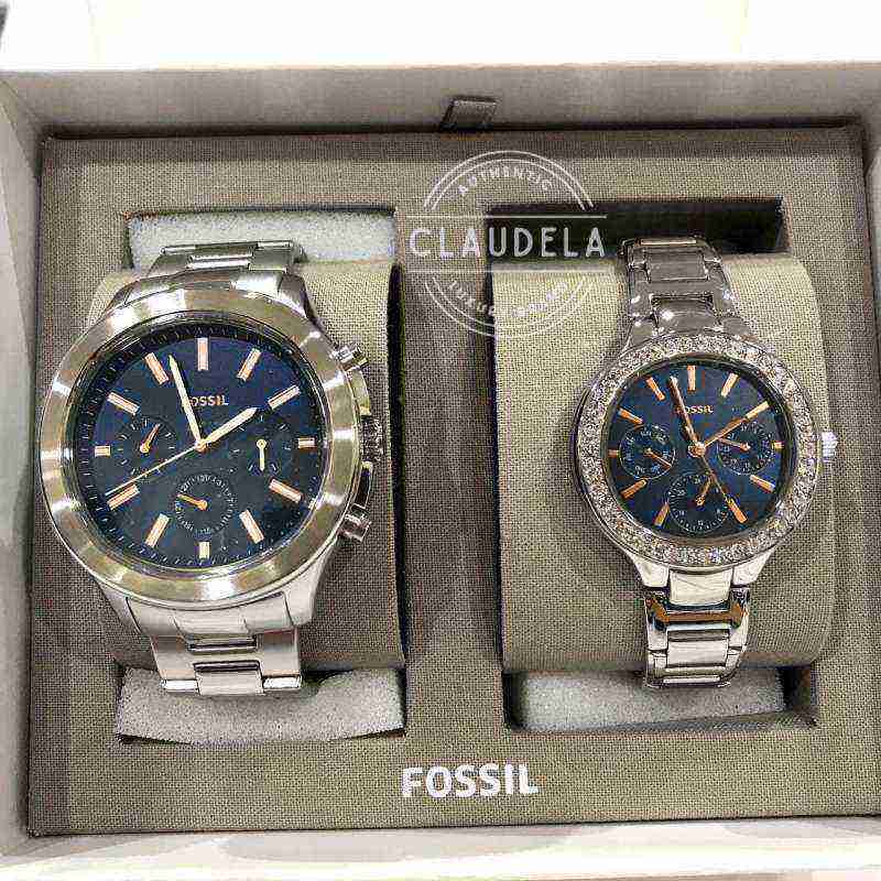Jual FOSSIL His and Her Multifunction 