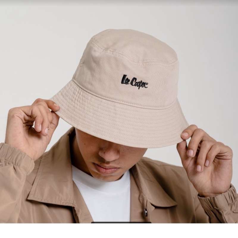 Lee Cooper Hat Bucket Logotype Cream 