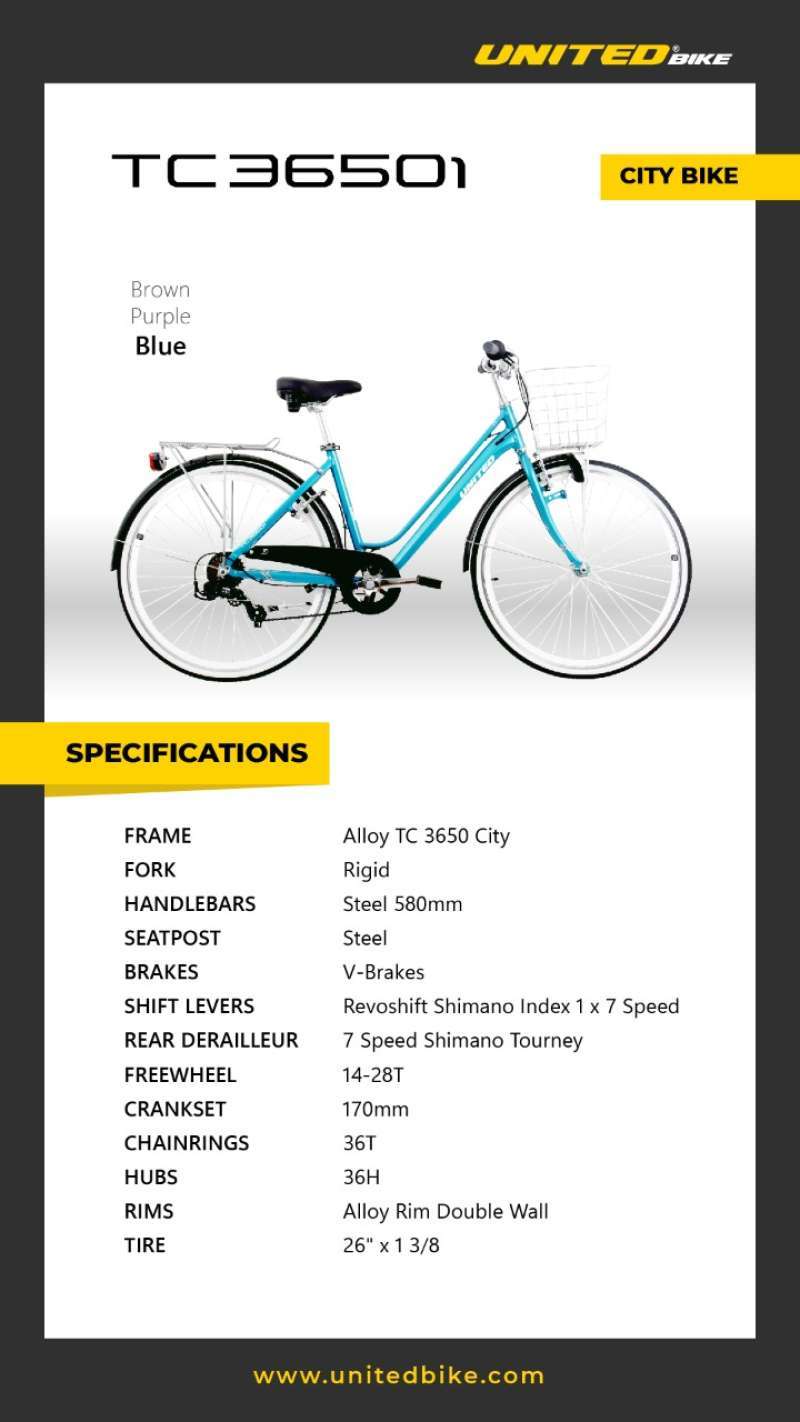 United bike size chart 2025