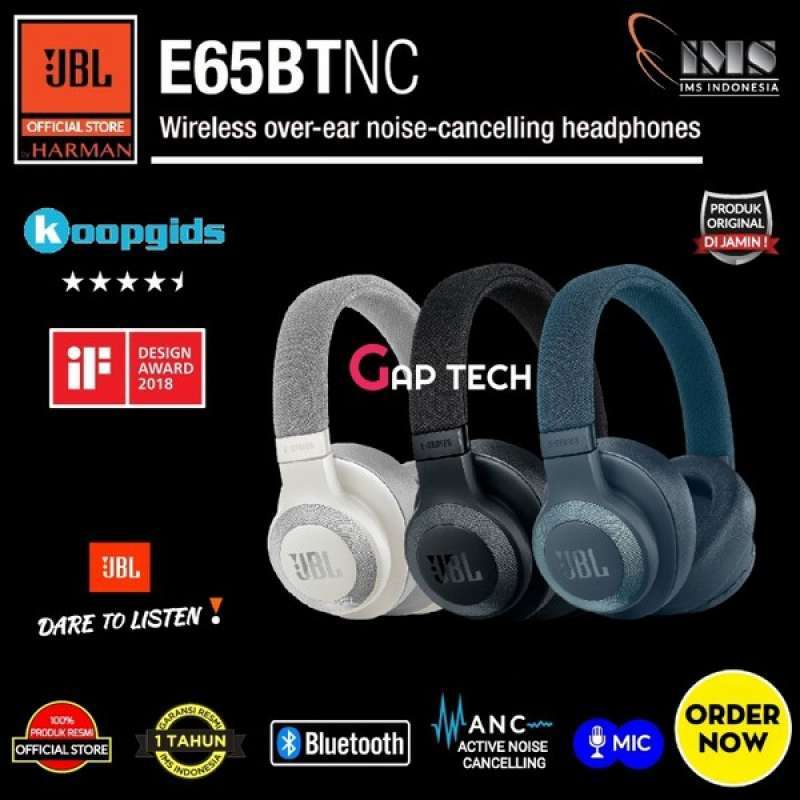 Promo Jbl E65Btnc / E 65 Btnc Wireless Over Ear Noise Cancelling Headphones  di Seller Money Hard - Indonesia | Blibli
