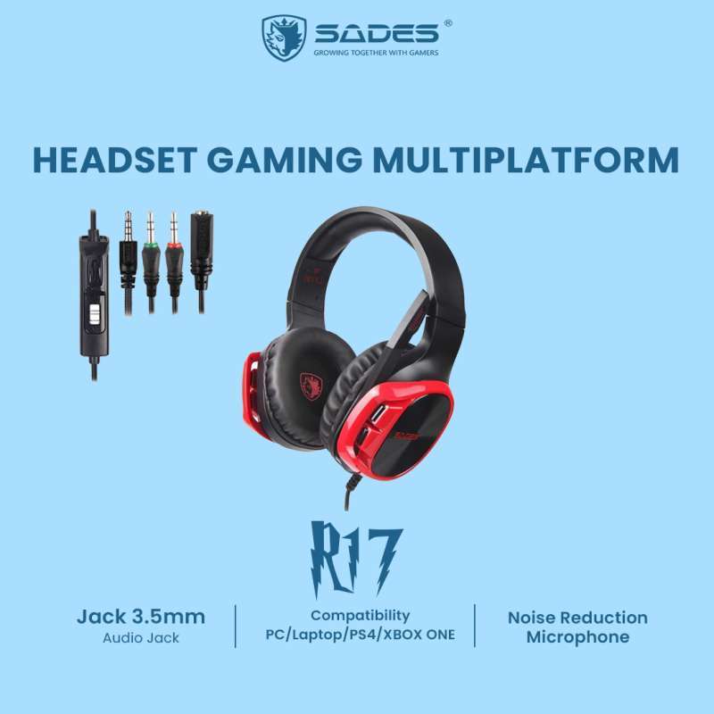 Promo Sades R17 Multiplatform Gaming Headset Diskon 25 di Seller