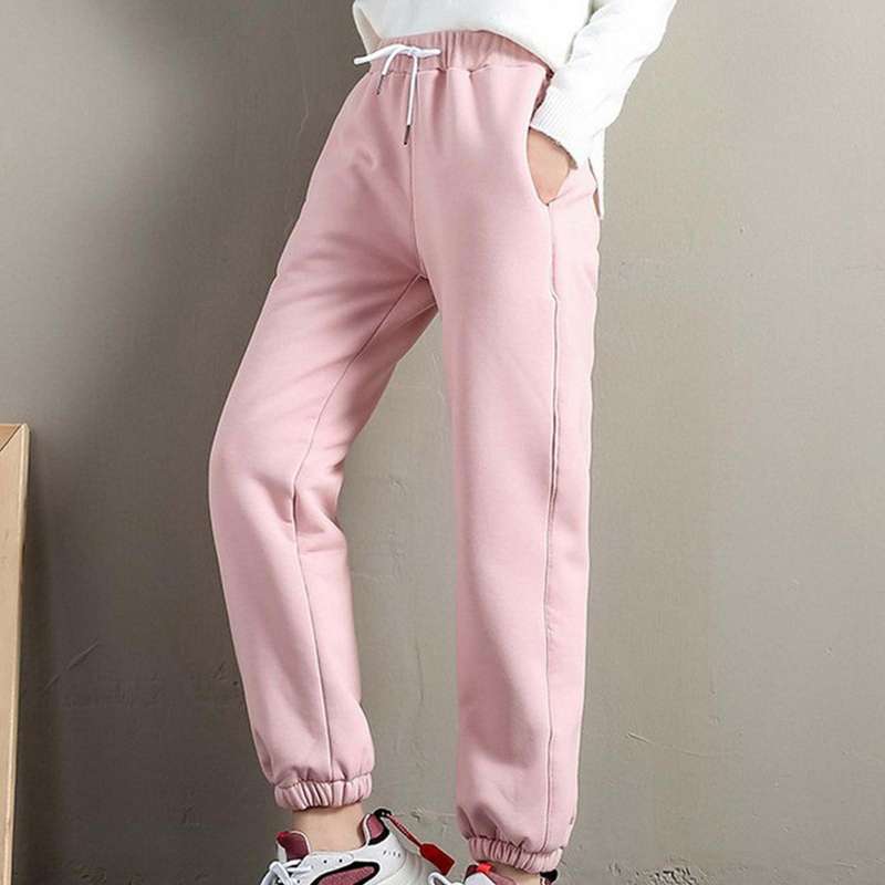Jual Womens Sweatpants Fleece Lining 
