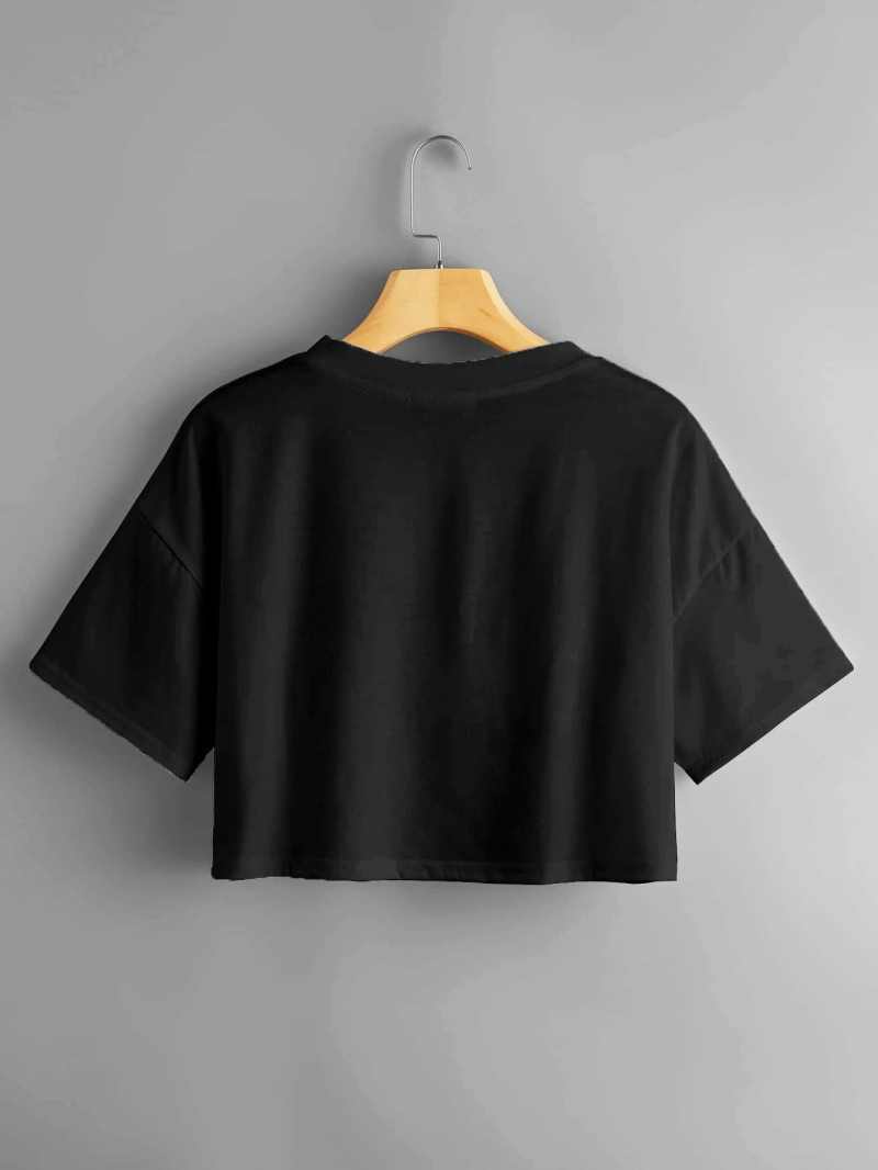 Jual SHEIN Letter Graphic Drop Shoulder 