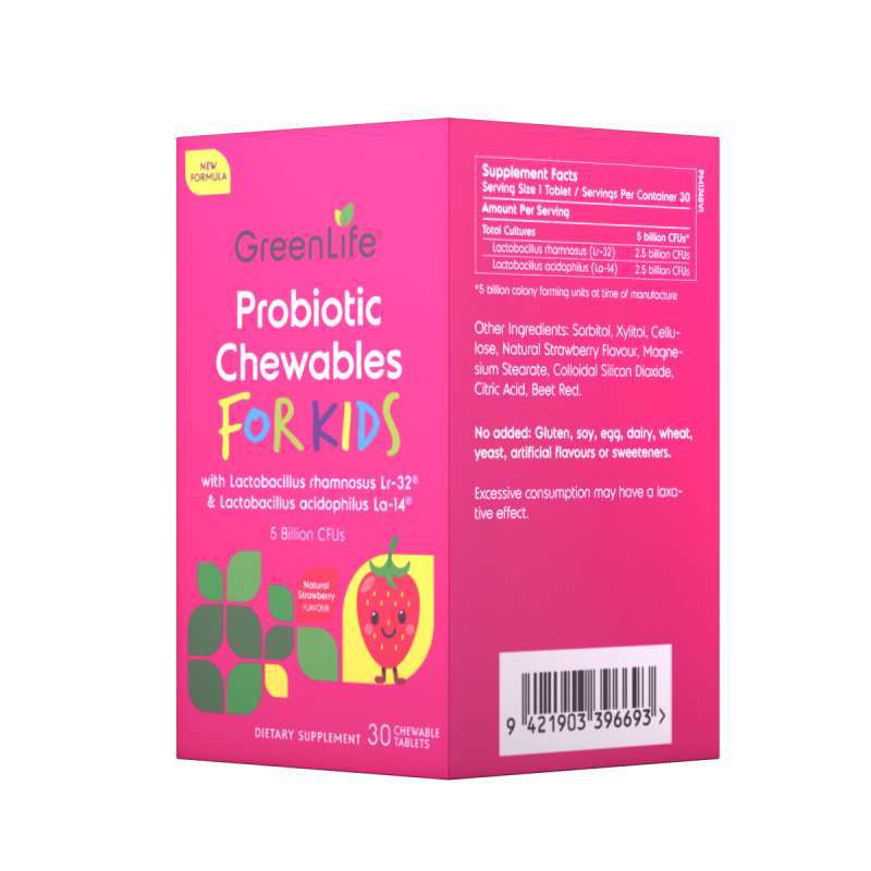 GreenLife Probiotic Chewables For Kids 30 chewable tablets