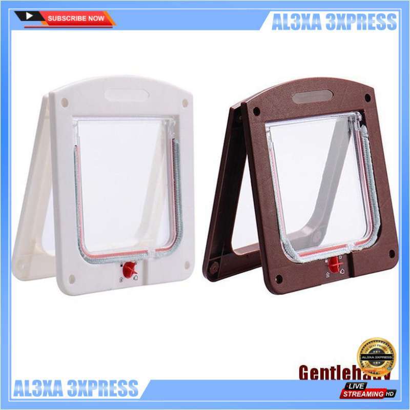 Promo Genty Lockable Cat Flap Door Kitten Dog Pet Lock Suitable