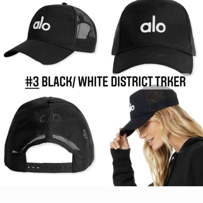 Alo Yoga Hat | Topi - #3 black/ white 