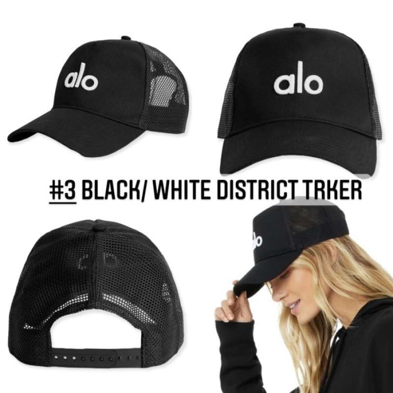 Alo Yoga Hat | Topi - #3 black/ white 