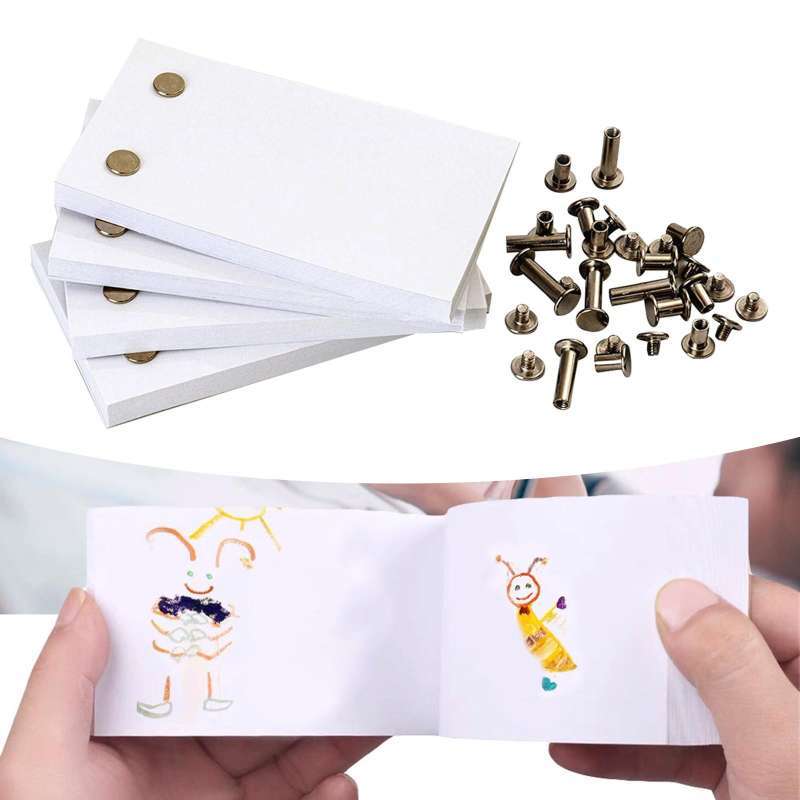 Promo Blank Flipbook Animation Paper with Holes Flip Hardcover Flipbooks  Cartoon Mini Notebook with Screws Book Paper for Drawing and Tracing , 60  Pages - 60 Pages Diskon 33% di Seller Homyl - China | Blibli