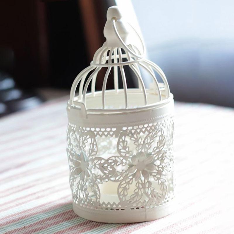 Jual Vintage Hollow Iron Art Birdcage Candle Holder Wedding Party