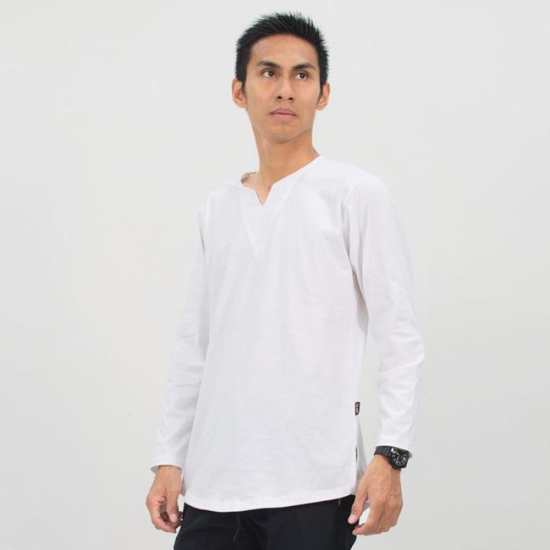 Jual Okechuku Hamish Casual V Neck T Shirt Lengan Panjang Pria Terbaru Juni 2021 Blibli