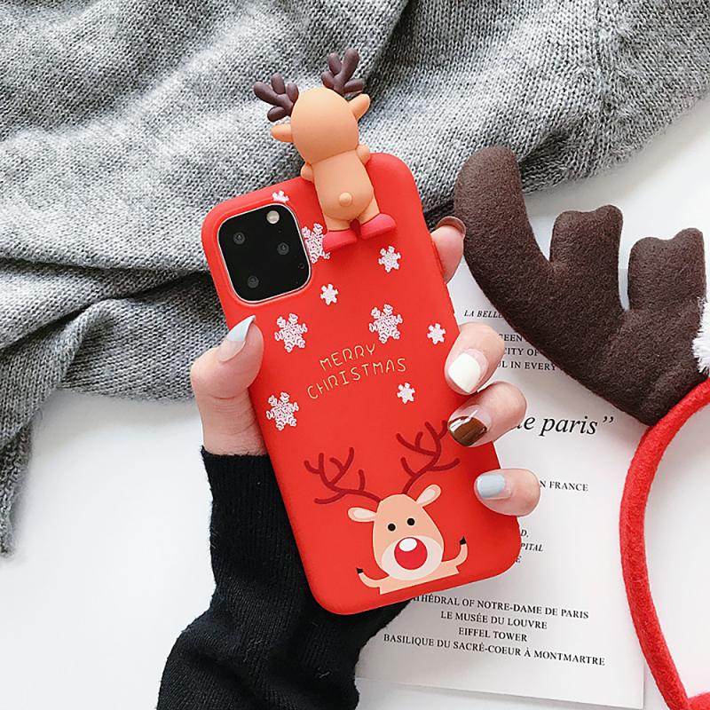 eds phone case cartoon christmas elk phone back cover for iphone 11 pro max
