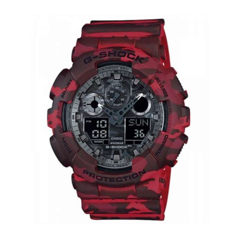 Jual Jam Tangan Pria Sport Original Casio G shock Red Army Camo Ga 100cm 4adr Garansi Resmi Di Seller Radatime Radatime Kota Medan Blibli
