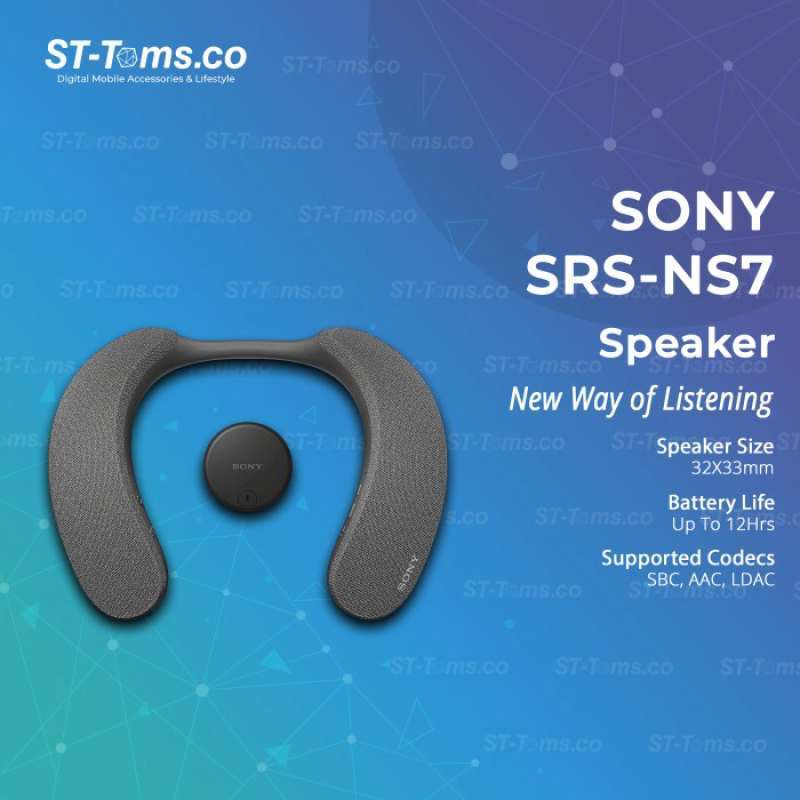 Sony SRS-NS7 SRS NS7 Wireless Neckband Bluetooth Speaker With Mic