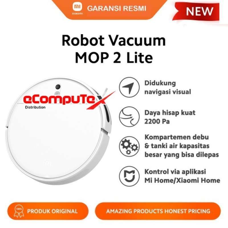 XIAOMI MI ROBOT VACUUM VACUM MOP LITE CLEANING POLA ZIGZAG 25 SENSOR  GARANSI RESMI