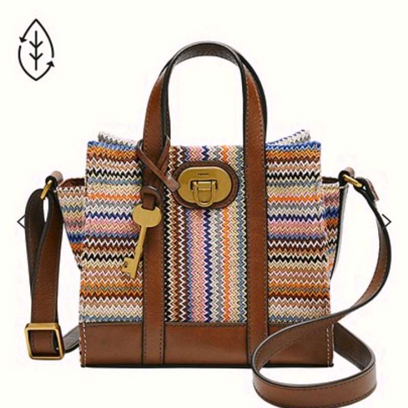 Jual Tas Fossil Carmen Mini Colorful Stripes Bag ZB1750875 di