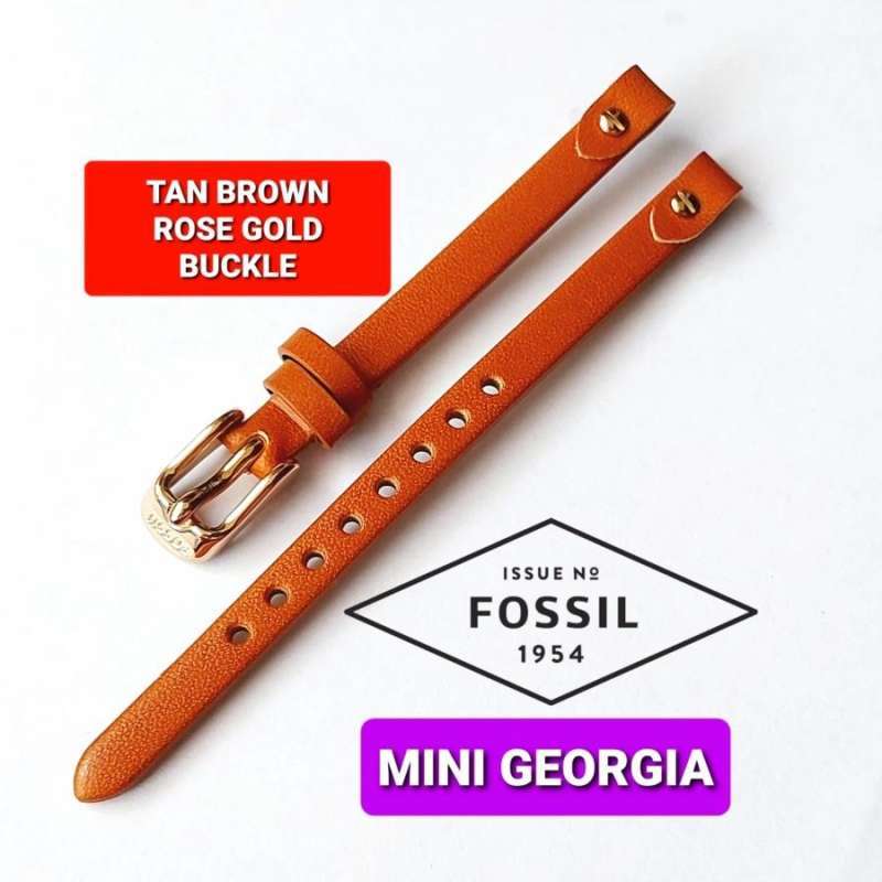 Jual Tali Jam Fossil Georgia Mini 6mm 6 Mm 7mm 7 Mm Genuine Leather Strap Tanbrown Rosegl Di Seller Gf Watch Sunter Agung Kota Jakarta Utara Blibli