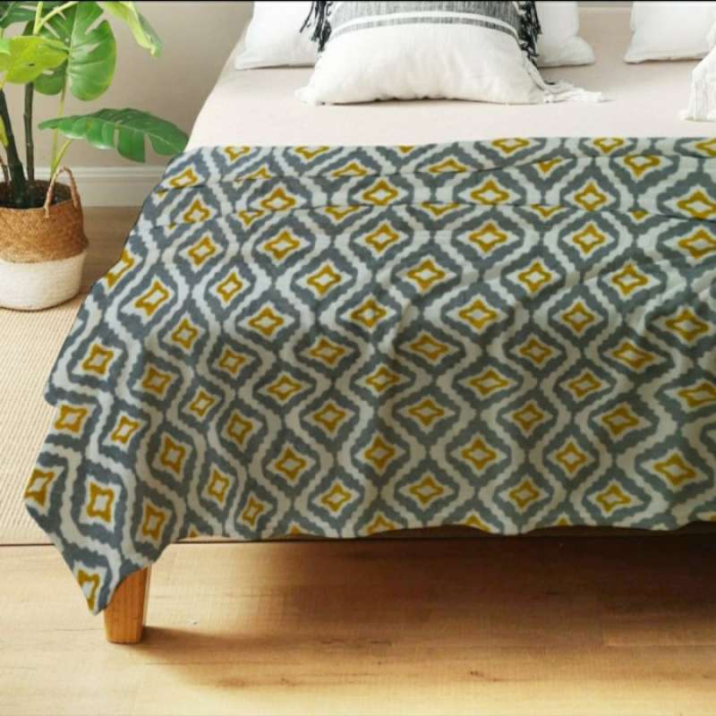 Gratis Ongkir King Rabbit Thermal Blanket Selimut Fleece 150X200 Cm Symmetric Grey